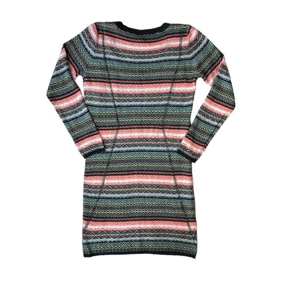 striped knit sweater mini dress fair isle pattern poof size M - Picture 6 of 7